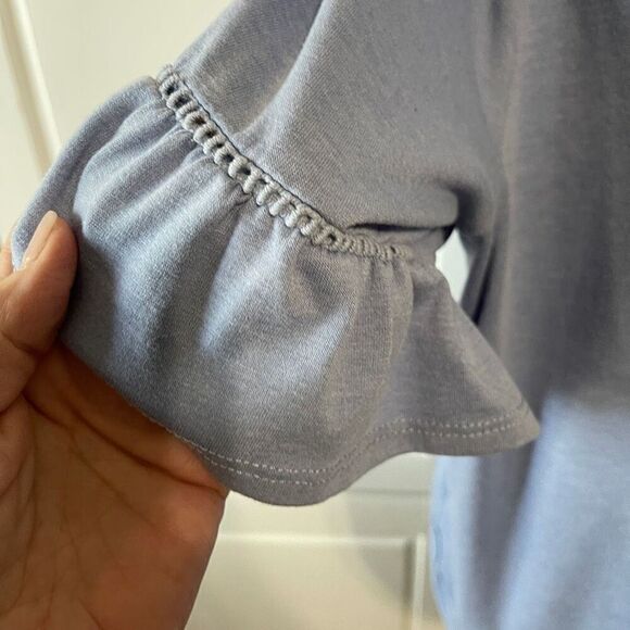 Luxology Short Sleeved, Scooped Neck Tie Waist Blouse, Size XL‎ - Picture 4 of 8